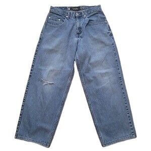 Vtg  Levis SilverTab Baggy Jeans Mens 30x34 (30×27) Blue Distressed  Skater Y2K